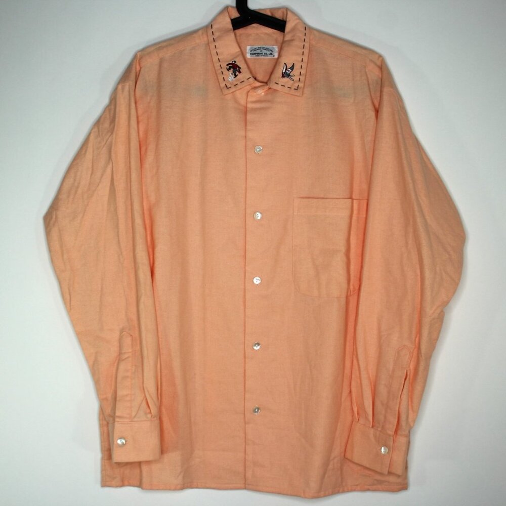 Equipment Co Ltd Mens Medium Embroidered Button Up Shirt NEW RARE C1149
